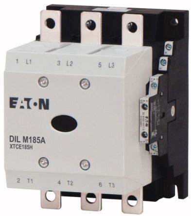 Eaton DILM Contactor, 130 V Coil, 3-Pole, 140 kW [139542 DILM185A/22(RDC130)]; 250-9733
