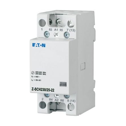 Eaton Z-SCH Installation Contactor, 230 V ac Coil, 2N/O+2N/C [248849 Z-SCH230/25-22]; 250-9996