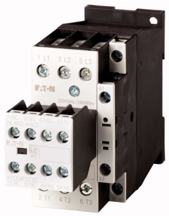 Eaton DIUL Reversing Contactor, 220 V ac, 230 V dc Coil, 14 kW, 6NO [277228 DILM25-32(230V50HZ,240V60HZ)]; 251-0429