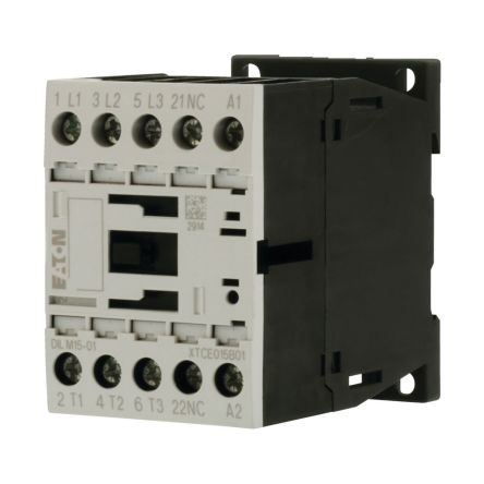Eaton DILM Contactor, 48 V ac Coil, 3-Pole, 7.5 kW, 1NC [290081 DILM15-01(48V50HZ)]; 251-0780