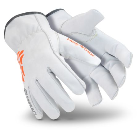Hexarmor White Leather Cut Resistant, Dry Environment, Good Dexterity Work Gloves, Size 12 [6065411]; 251-1003