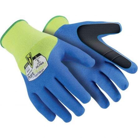 Hexarmor Blue Polyester Needle Resistant Work Gloves, Size 10, Nitrile Coating [6063810]; 251-1014