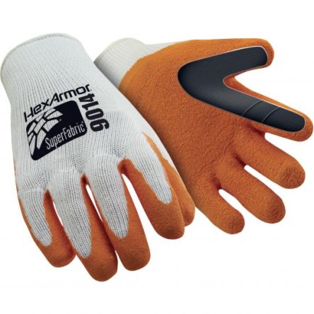 Hexarmor White Cotton Needle Resistant Work Gloves, Size 6, Latex Coating [6098106]; 251-1048