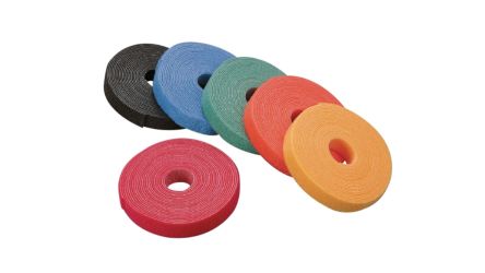 HellermannTyton Cable Tie, Hook and Loop, 5m x 20 mm, Green Nylon, Pk-1 [GTR-GRN(130-00049)]; 251-1861