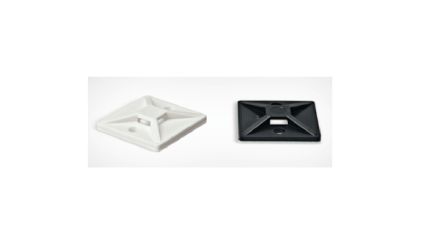 HellermannTyton Self Adhesive Natural Cable Tie Mount 28 mm x 28mm, 5.5mm Max. Cable Tie Width [MB5(151-00566)]; 251-1900