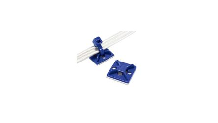 HellermannTyton Blue Cable Tie Mount 9.5 mm x 11.1mm, 6.8mm Max. Cable Tie Width [MCMB4A-BLU(151-01234)]; 251-1911