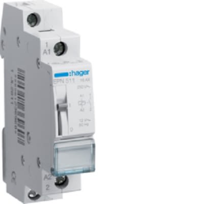 Hager DIN Rail Latching Relay, 12V Coil, SPST [EPN511]; 251-2035