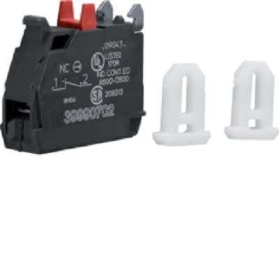 Hager Auxiliary Contact, 1 Contact, 1NC, Front Mount, HZF HZF3 [HZF302]; 251-2057