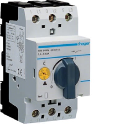 Hager 630 mA MM5 Motor Protection Circuit Breaker, 230 V [MM504N]; 251-2071