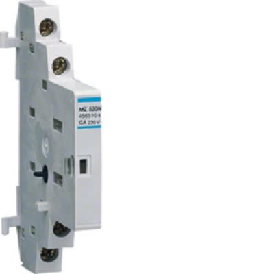 Hager Auxiliary Contact, 1 Contact, 1NO+1NC, Side Mount, MZ5 MZ [MZ520N]; 251-2074