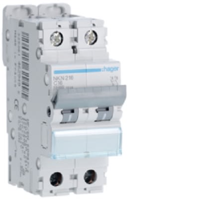 Hager Electronic Circuit Breaker 16A NKN, 2 channels [NKN216]; 251-2080