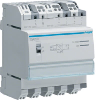 Hager Power Supply, for use with Système bus EIB, TGA Series [TGA200]; 251-2095