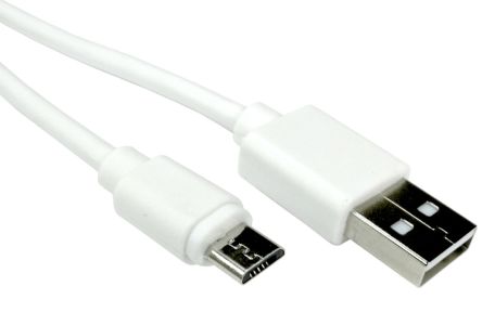 RS PRO USB 2.0, Male USB A to Male Micro USB B, 150mm [0]; 251-3244