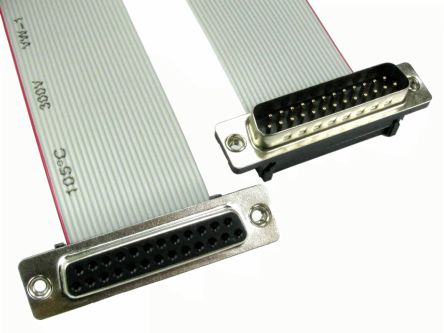 RS PRO Female 25 Pin D-sub to Male 25 Pin D-sub Serial Cable, 500mm [0]; 251-3281