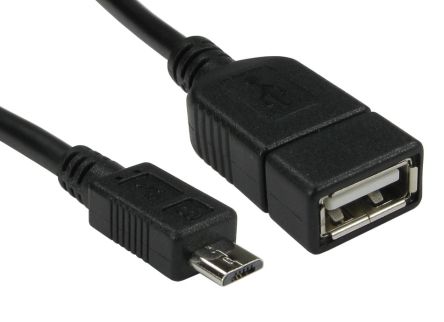 RS PRO USB 2.0, Male USB C to Male Micro USB B, 140mm [0]; 251-3292