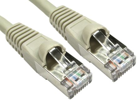 RS PRO, 250mm Cat6a, Grey RJ45 to Male RJ45 Male, S/FTP Shielded, Terminated LSZH Sheath [0]; 251-5147
