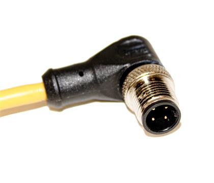 Mueller Electric Right Angle Male M12 to Unterminated Sensor Actuator Cable, 10m [C4B05M010]; 251-7232
