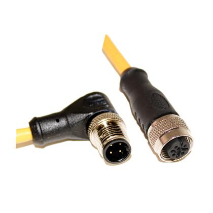 Mueller Electric Right Angle Male M12 to Straight Female M12 Sensor Actuator Cable, 10m [C4BC05M010]; 251-7234