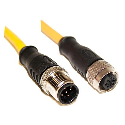 Mueller Electric Straight Male M12 to Straight Female M12 Sensor Actuator Cable, 5m [C5AC06M005]; 251-7245