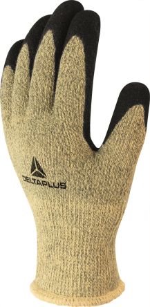 Delta Plus Yellow Aramid Knit Cut Resistant General Handling Gloves, Size 10, Neoprene Coating [VV914KV10]; 251-7520