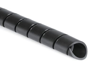 HellermannTyton Spiral Wrap, I.D 6mm, 40mm Polyethylene SBPE Series [161-41151 SBPE6 BK]; 251-7642