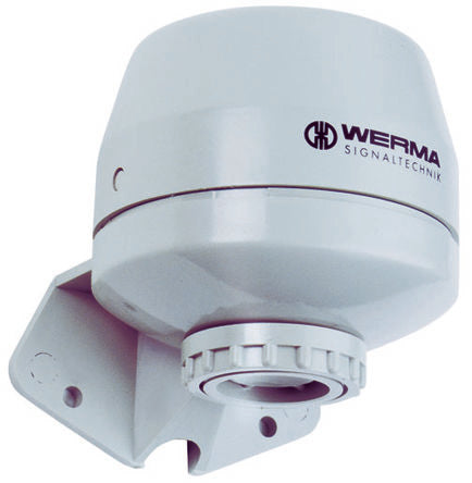 Werma 118 Series Wall Mount Buzzer, 230 V, 90dB at 1 m, IP33, AC, Single-Tone [118.483.28]; 251-7944
