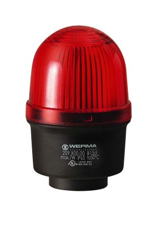 Werma 209 Series Yellow Continuous lighting Beacon, 12 → 230 V, Tube Mounting, Filament Bulb [209.300.00]; 251-8052
