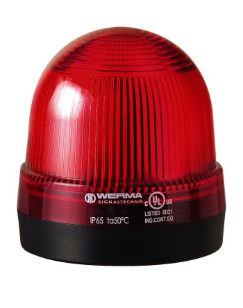 Werma 220 Series Red Continuous lighting Beacon, 12 → 230 V, Base Mount, Filament Bulb, IP65 [220.100.00]; 251-8133