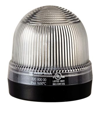 Werma 220 Series Clear Continuous lighting Beacon, 12 → 230 V, Base Mount, Filament Bulb [220.400.00]; 251-8136
