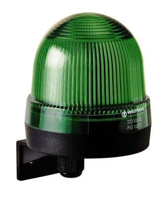 Werma 223 Series Green Continuous lighting Beacon, 12 → 230 V, Wall Mount, Filament Bulb [223.200.00]; 251-8156