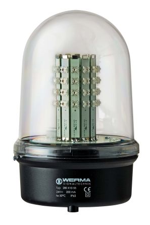 Werma 280 Series Red Continuous lighting Light Module, 12 → 50 V, Surface, LED Bulb [280.410.55]; 251-8259
