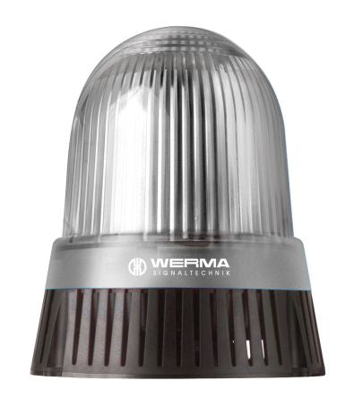 Werma 430 Series Clear Sounder Beacon, 24 V, IP65, Base Mount, 114dB at 1 Metre [430.400.75]; 251-8322