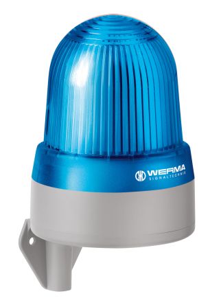 Werma 432 Series Blue Sounder Beacon, 24 V, IP65, Wall Mount, 114dB at 1 Metre [432.500.75]; 251-8344