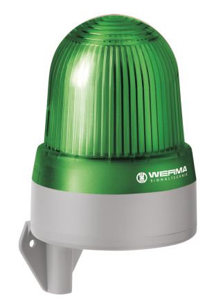 Werma 433 Series Green Sounder Beacon, 115 → 230 V, IP65, Wall Mount, 98dB at 1 Metre [433.200.60]; 251-8347