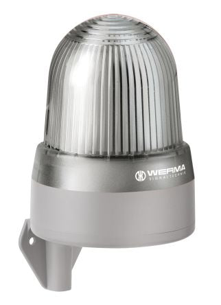 Werma 433 Series Clear Sounder Beacon, 24 V, IP65, Wall Mount, 114dB at 1 Metre [433.400.75]; 251-8352