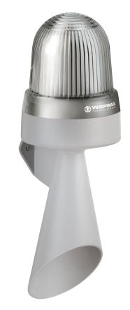 Werma 434 Series Clear Horn Beacon, 115 → 230 V, IP65, Wall Mount, 98dB at 1 Metre [434.400.60]; 251-8361