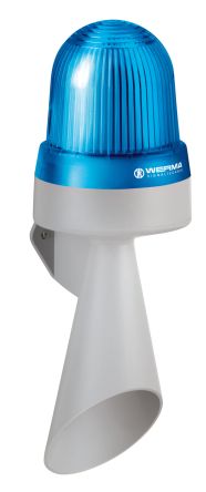 Werma 435 Series Blue Horn Beacon, 24 V, IP65, Wall Mount, 114dB at 1 Metre [435.500.75]; 251-8374