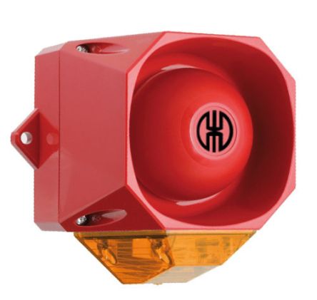 Werma 439 Series Red/Yellow Sounder Beacon, 115 → 230 V, IP65, Wall Mount, 98dB at 1 Metre [439.030.68]; 251-8378