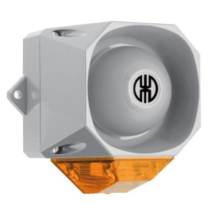 Werma 439 Series Yellow Sounder Beacon, 115 → 230 V, IP65, Wall Mount, 98dB at 1 Metre [439.130.68]; 251-8382
