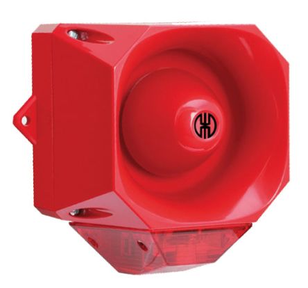 Werma 441 Series Red Sounder Beacon, 9 → 60 V, IP65, Wall Mount, 105dB at 1 Metre [441.010.55]; 251-8383