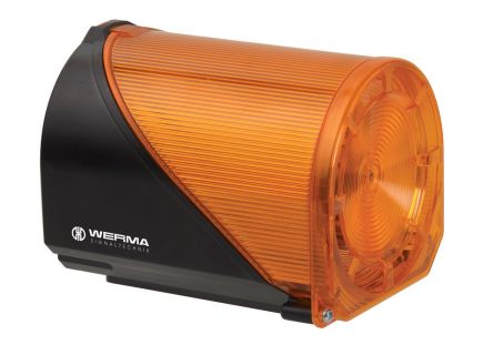 Werma 444 Series Yellow Sounder Beacon, 115 V, IP65, Base Mount, Wall Mount, 98dB at 1 Metre [444.300.67]; 251-8409