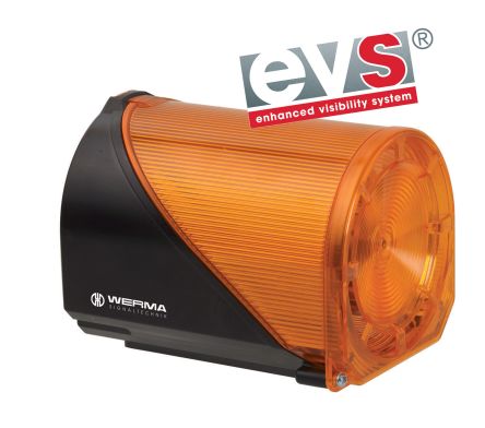 Werma 444 Series Yellow Sounder Beacon, 230 V, IP65, Base Mount, Wall Mount, 98dB at 1 Metre [444.310.68]; 251-8412