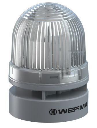 Werma 460 Series Clear Sounder Beacon, 12 V, IP65, Wall Mount, 92dB at 1 Metre [460.420.74]; 251-8419