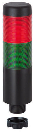 Werma Kompakt 37 Series Green, Red Buzzer Andon Light Kit, 2 Lights, 12 V, Built-in Mounting [699.220.74]; 251-8571