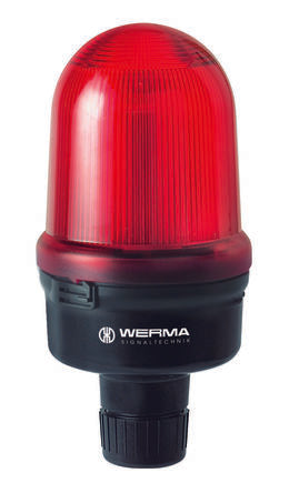 Werma 826 Series Red Continuous lighting Beacon, 12 → 230 V, Tube Mounting, Filament Bulb [826.110.00]; 251-8613