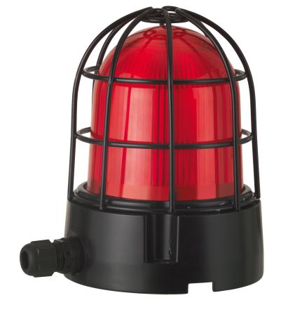 Werma 839 Series Red Rotating Beacon, 24 V, Base Mount, LED Bulb [839.120.55]; 251-8732