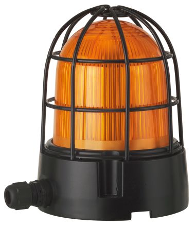Werma 839 Series Yellow Rotating Beacon, 24 V, Base Mount, LED Bulb [839.320.55]; 251-8741