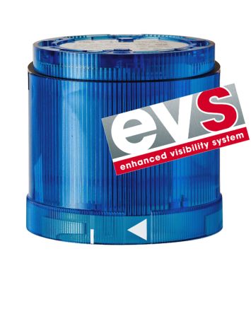 Werma KS70 Series Blue EVS Effect Flashing Light Element, 24 V, LED Bulb, DC [843.540.55]; 251-8791