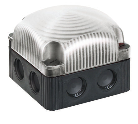 Werma 853 Series Clear EVS Beacon, 12 V, Base Mount/ Wall Mount, LED Bulb [853.420.54]; 251-8858