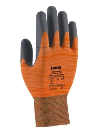 uvex phynomic x-foam Orange Elastane, Polyamide Damp Environment Work Gloves, Size 12, Aqua-Polymer Foam Coating [6005412]; 251-9215